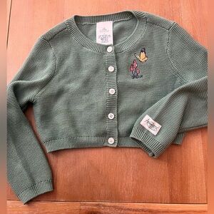 Disney animators collection Sage Green Knit Cardigan Child size 2